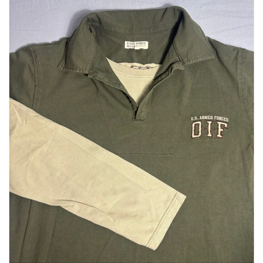 Task Force Field Gear Long Sleeve T Shirt Polo Undershirt Size Large